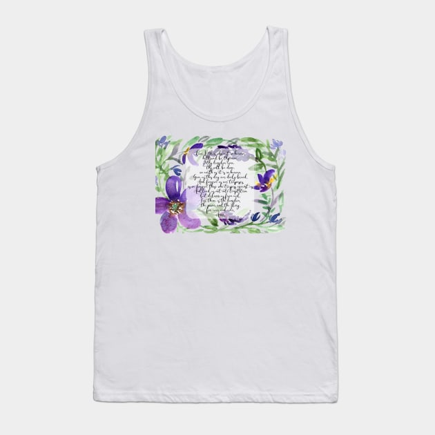 Our Father | Daily Prayer | Scripture Art Tank Top by Harpleydesign